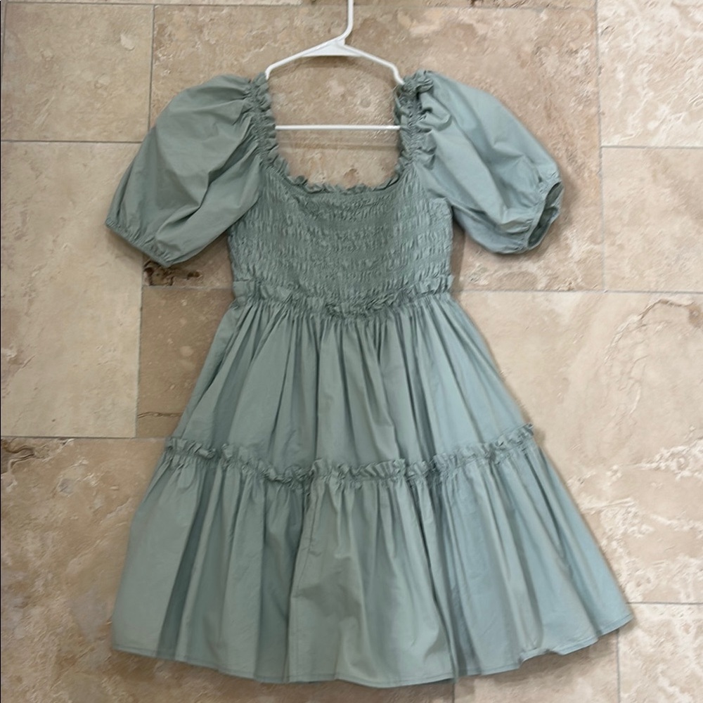 Elegant Kids Dress in Light Green
